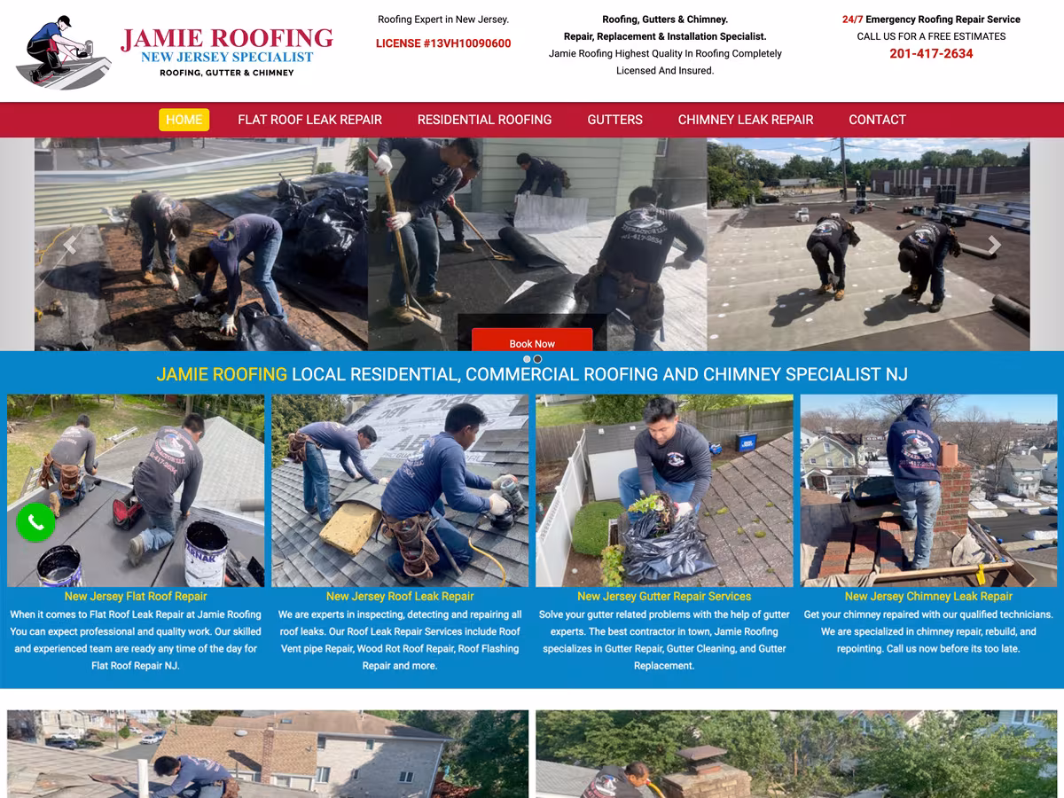 a man working on roofing